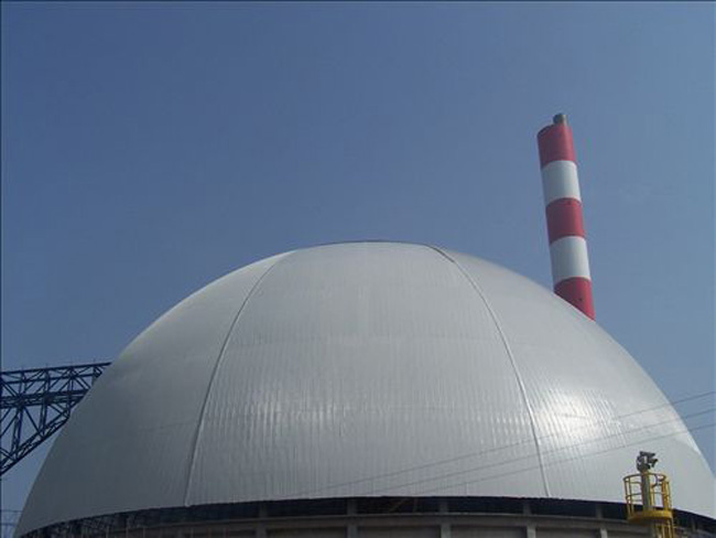 马鞍山球形发电厂网架工程