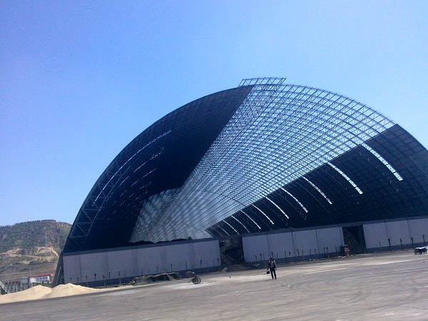 马鞍山桶壳螺栓球网架工程